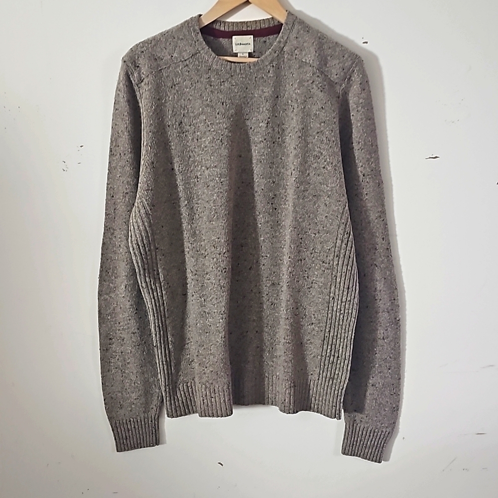 G.H. Bass Mens Tweed Crew Neck Sweater Size L